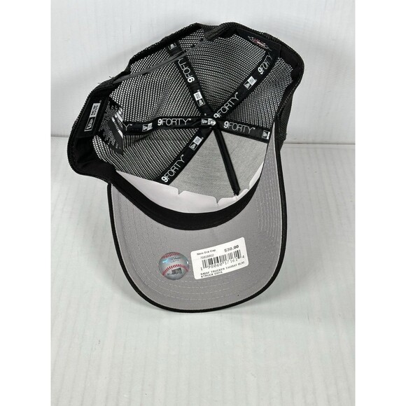 New Era 9FORTY Tampa Bay Rays A-Frame Adjustable Trucker Hat Cap Black NWT OSFM - Picture 5 of 5